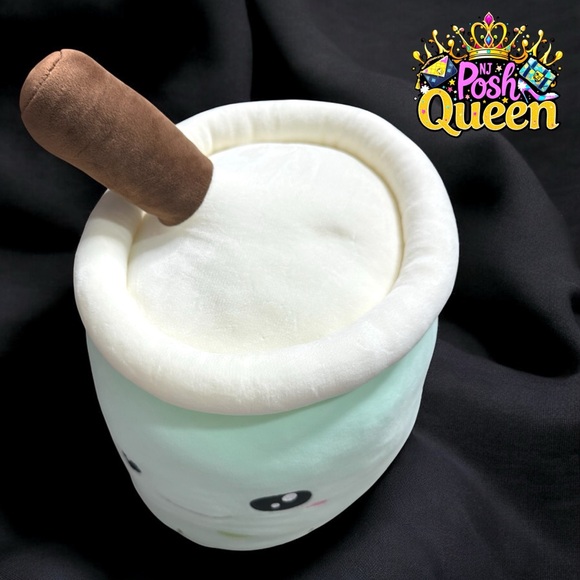 Boba Plush Green Apple 🍏 Bubble Tea Plushie Pillow 14” Tall - Picture 2 of 3